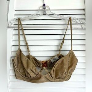 Oh Polly Metallic Bra Top